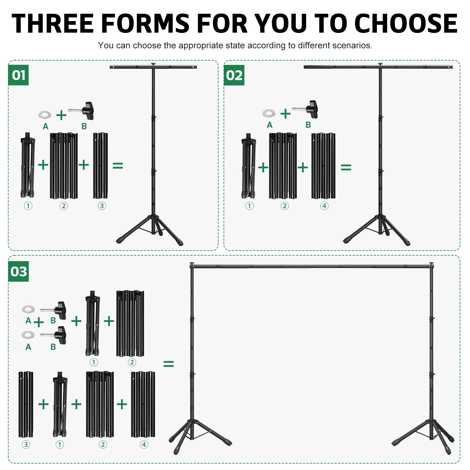 Amazon.com : 3-in-1 Backdrop Stand Kit 10x8.5 ft for Photography